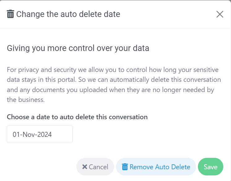 Automatically delete my old data